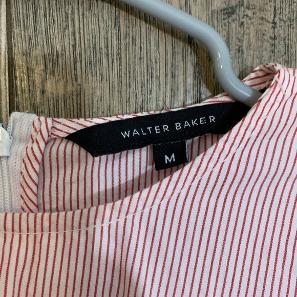 𝅺walter Baker micro vertical striped Top Sz M - Picture 2 of 3